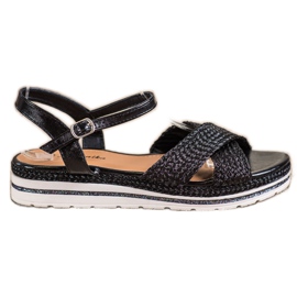 Mannika Black Sandals On The Platform Mannika Black Sandals On The Platform