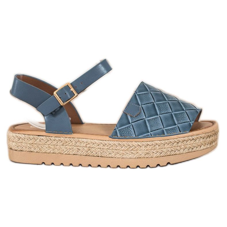 SHELOVET Espadrilles Sandals With Eco Leather blue