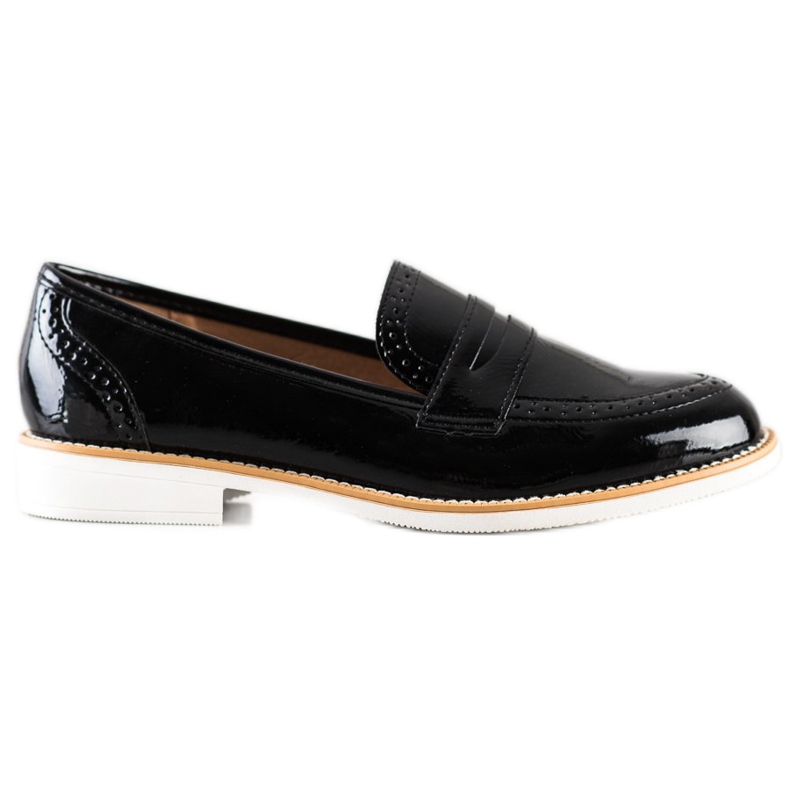 Sun Color Lacquered brogues black