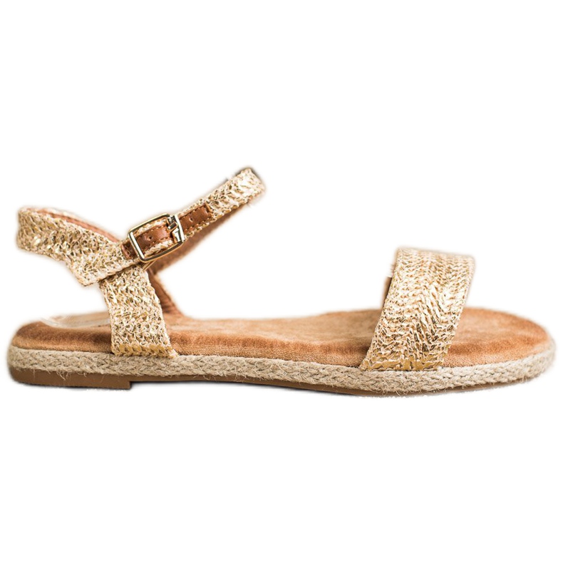 Bestelle Braided Sandals With Buckle golden Bestelle Braided Sandals With Buckle golden