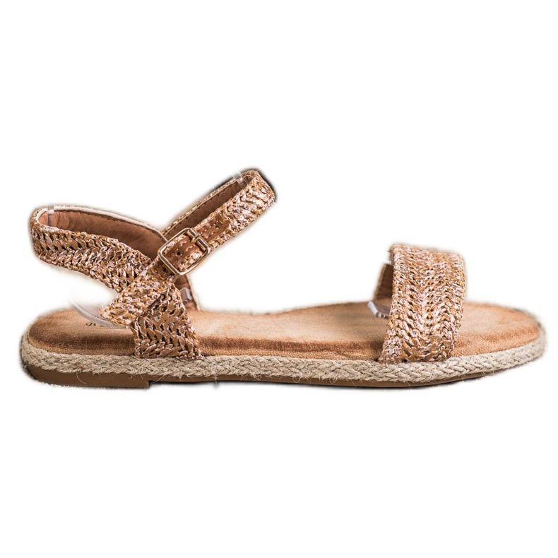 Bestelle Braided Sandals With Buckle golden Bestelle Braided Sandals With Buckle golden