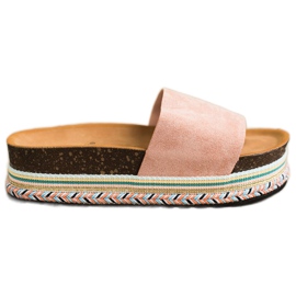 SHELOVET Comfortable Suede Slippers pink