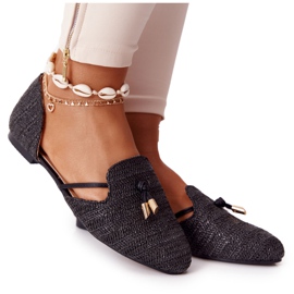 Ballerinas In Spitz With Braided Line Lu Boo Black