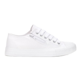 Women's Sneakers With Zipper White Malani