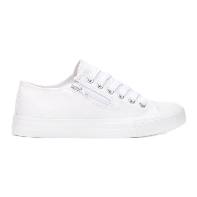 Women's Sneakers With Zipper White Malani