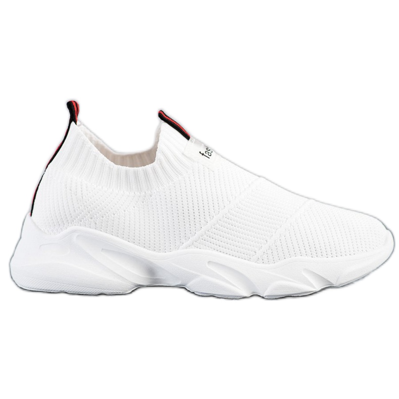 SHELOVET White Fashion Slip-On Sneakers