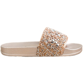 SHELOVET Slippers With Ornaments golden