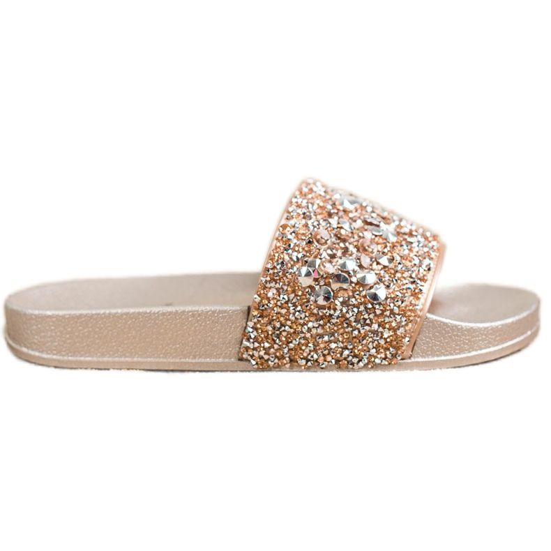 SHELOVET Slippers With Ornaments golden