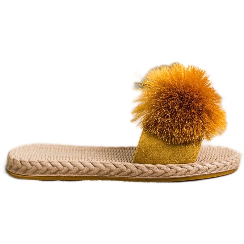 Bestelle Slippers With Pompom yellow