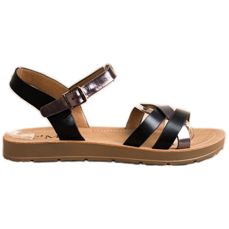 Cm Paris Comfortable Eco Leather Sandals black Cm Paris Comfortable Eco Leather Sandals black