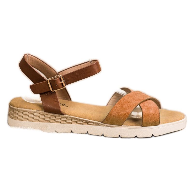 SHELOVET Casual Sandals With Buckle brown