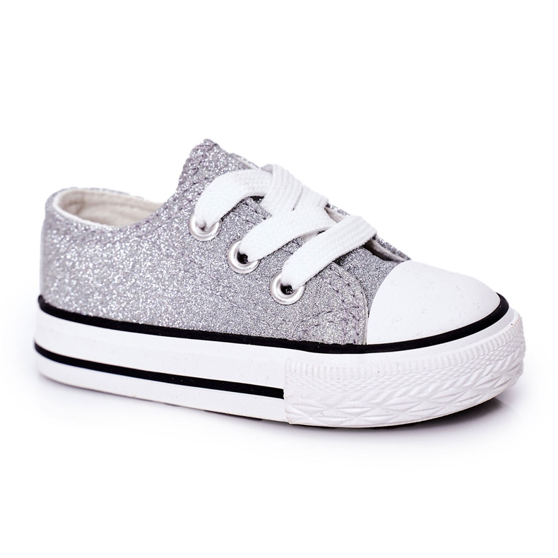 Children's glitter silver sneakers 888-1b Children's glitter silver sneakers 888-1b