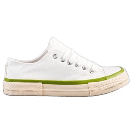 SHELOVET Sneakers On A Beige Platform white SHELOVET Sneakers On A Beige Platform white