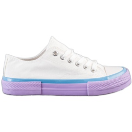 SHELOVET Sneakers On The Purple Platform white