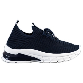 SHELOVET Navy Blue Sneakers On The Platform SHELOVET Navy Blue Sneakers On The Platform
