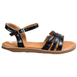 Cm Paris Black Sandals With Straps