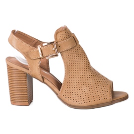 Renda Built Sandals With Eco Leather beige brown