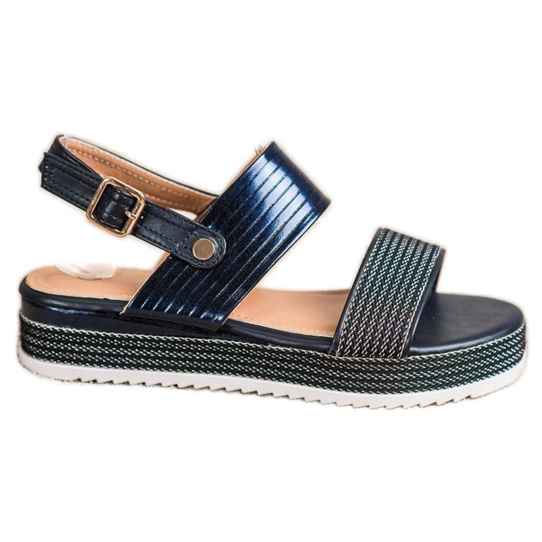 SHELOVET Sandals On The Platform navy blue blue