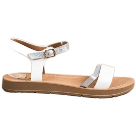 Cm Paris Stylish Sandals With Glitter white Cm Paris Stylish Sandals With Glitter white