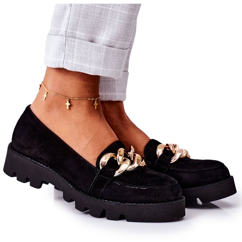 Suede loafers Lewski Shoes 3040 Black