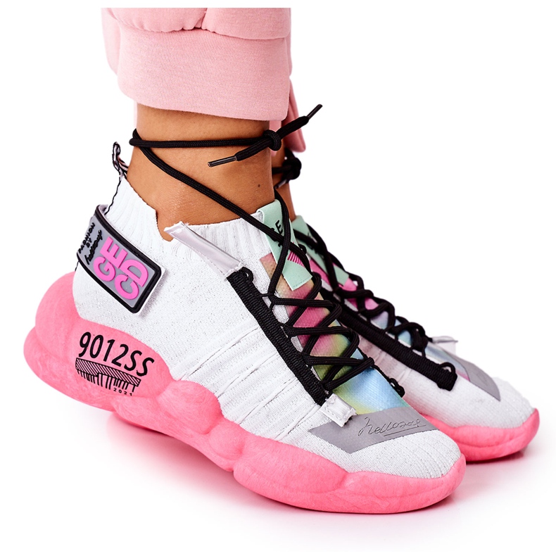 PS1 Women's sports shoes Sneakers White-Pink Bubble Tea