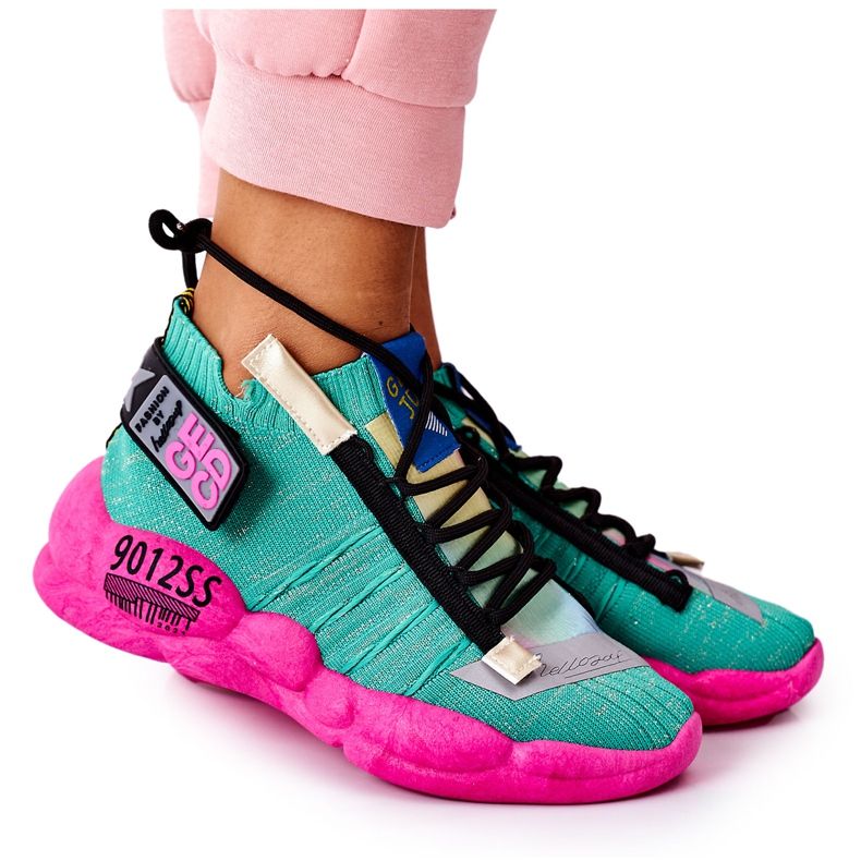 PS1 Women's Sport Shoes Sneakers Green Bubble Tea pink PS1 Women's Sport Shoes Sneakers Green Bubble Tea pink