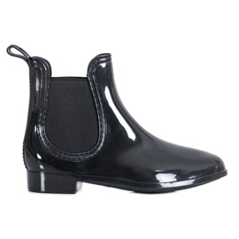 SHELOVET Lacquered galoshes black