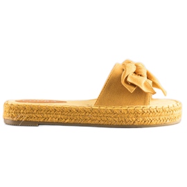Coura Espadrilles Slippers With A Bow yellow