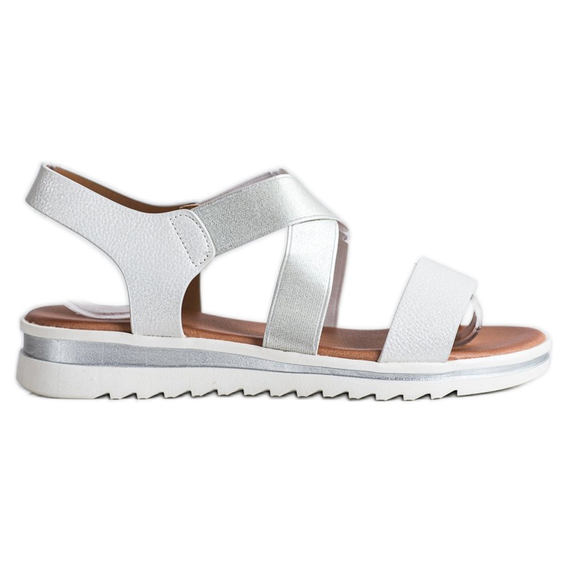 Best Shoes Slip-on Sandals With Glitter silver
