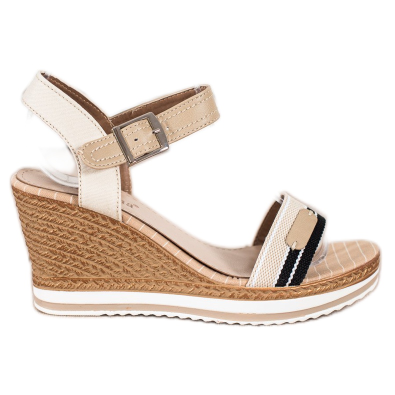 SHELOVET Wedge Sandals beige