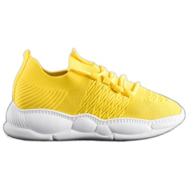 SHELOVET Classic Textile Sneakers yellow SHELOVET Classic Textile Sneakers yellow