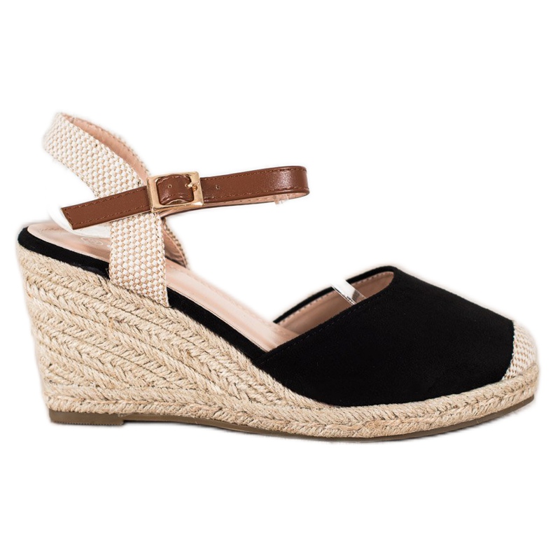 Cm Paris Suede Espadrilles On The Wedge beige black