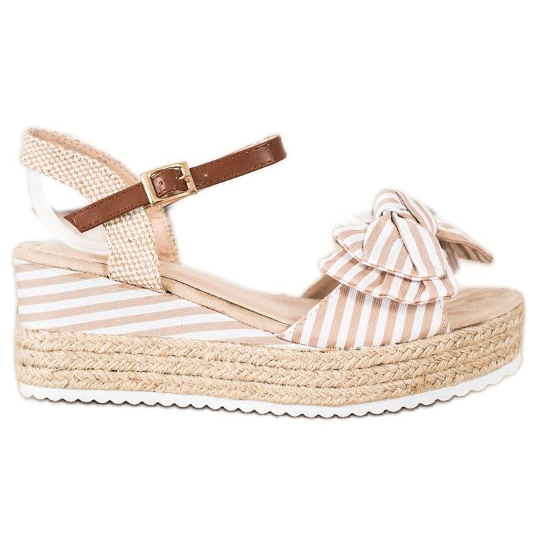 Sweet Shoes Espadrilles Sandals With Stripes beige brown