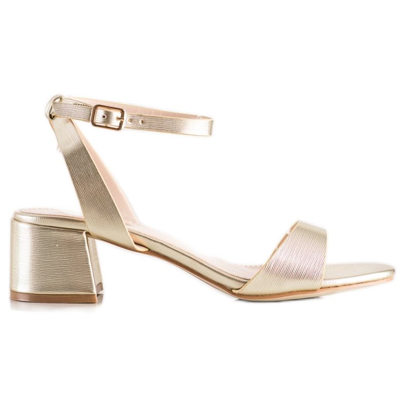 SHELOVET Elegant golden sandals