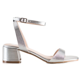 SHELOVET Elegant Silver Sandals SHELOVET Elegant Silver Sandals