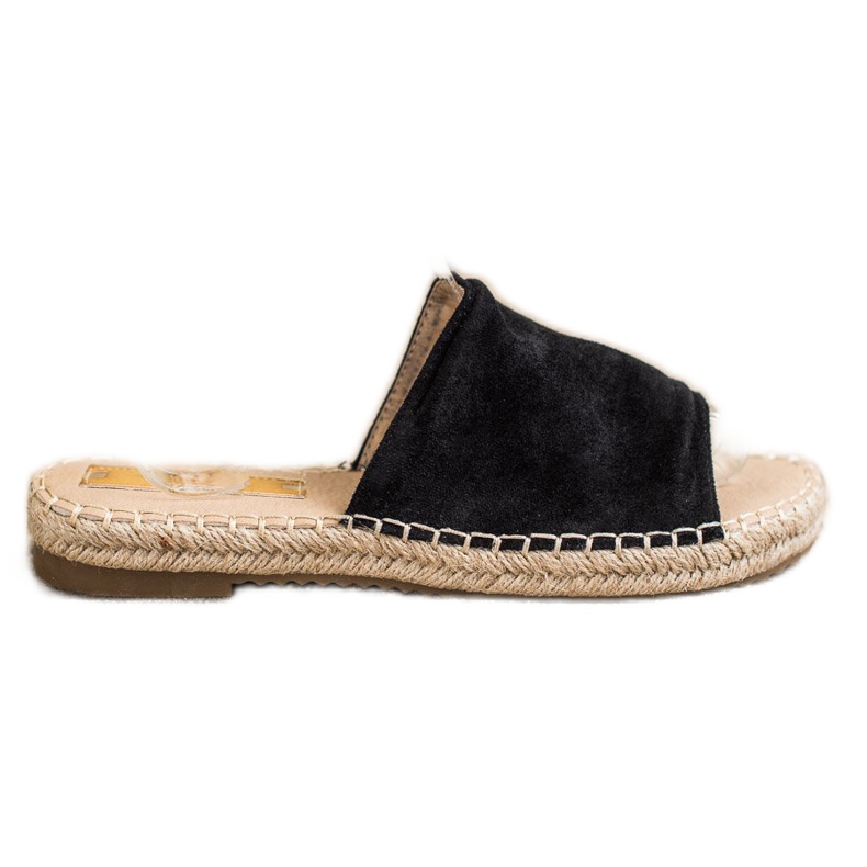 SHELOVET Classic Suede Slippers black