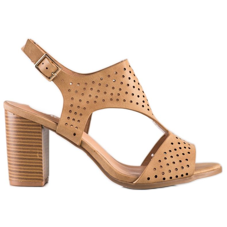 Renda Openwork Sandals With Eco Leather brown