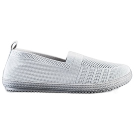 SHELOVET Openwork Slipons grey