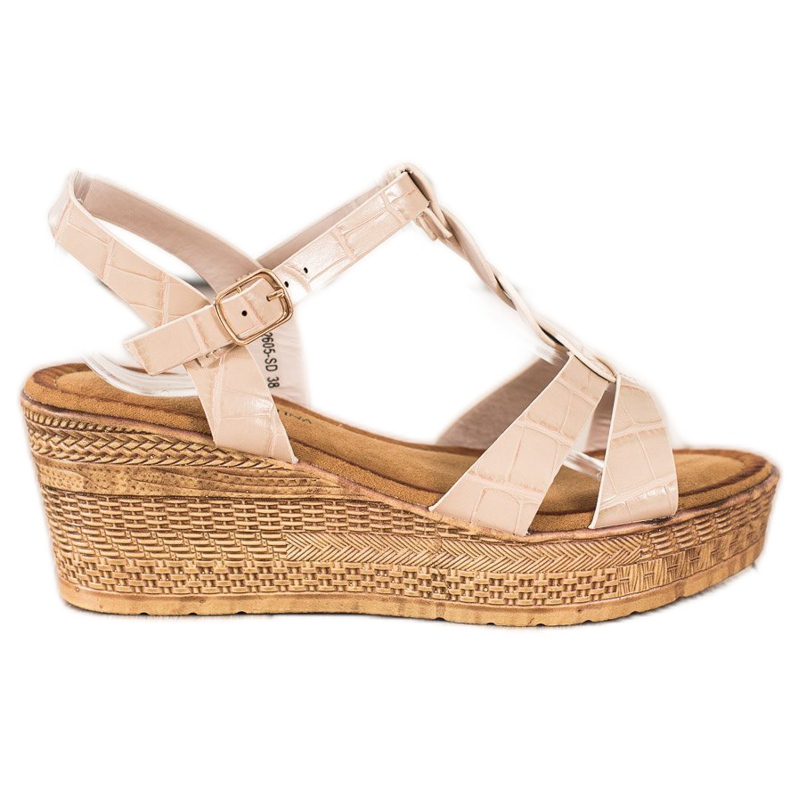 Queentina Eco Leather Sandals beige