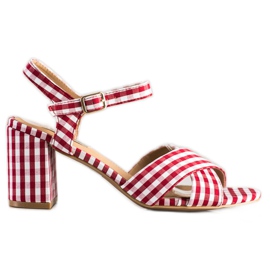 SHELOVET Fashionable Checkered Sandals