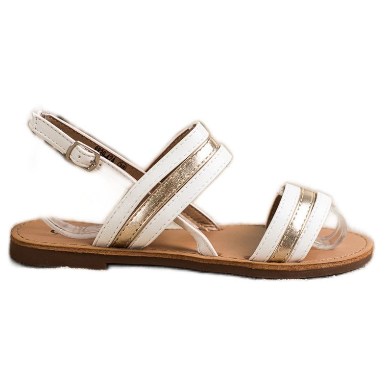 Cm Paris Flat Eco Leather Sandals white