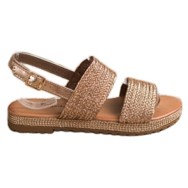 Mannika Golden Braided Sandals Mannika Golden Braided Sandals