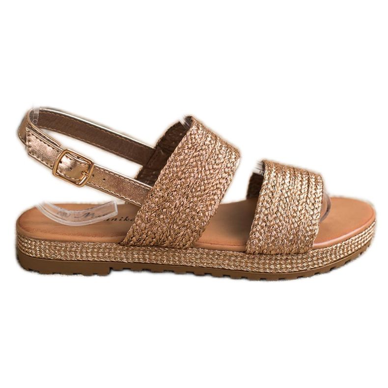 Mannika Golden Braided Sandals Mannika Golden Braided Sandals