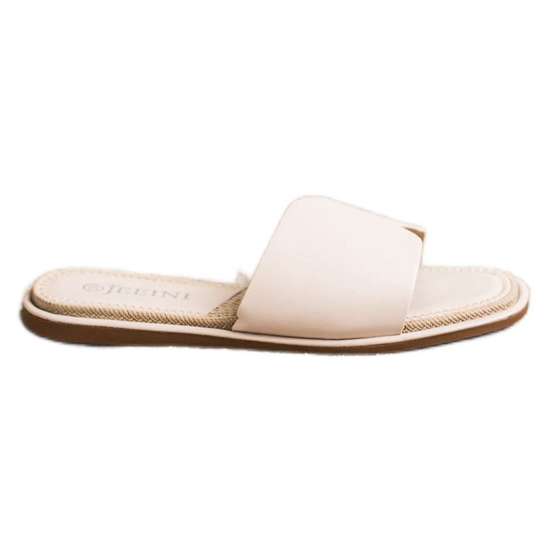 SHELOVET Elegant Eco Leather Slippers beige SHELOVET Elegant Eco Leather Slippers beige
