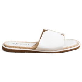 SHELOVET Elegant Eco Leather Slippers white SHELOVET Elegant Eco Leather Slippers white