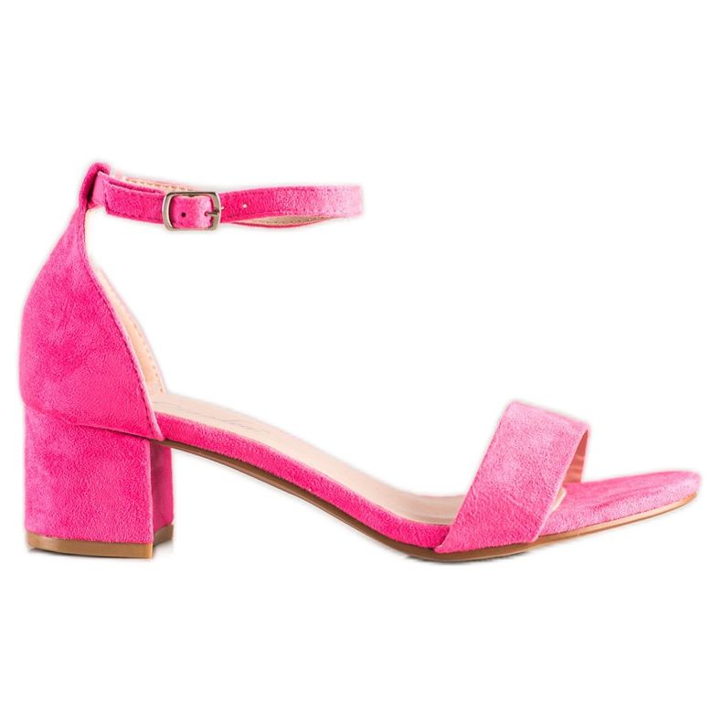 SHELOVET Sandals On A Low Bar pink