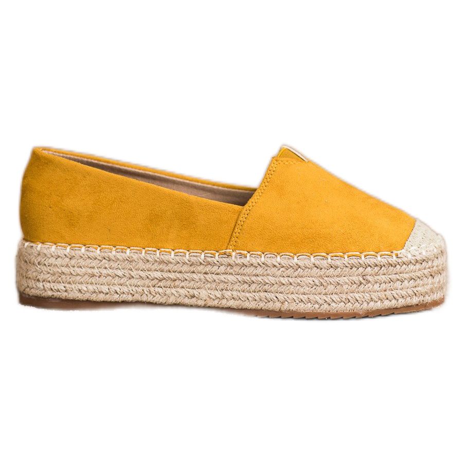 Yellow 2024 platform espadrilles