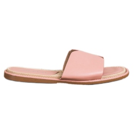 SHELOVET Elegant Eco Leather Slippers pink SHELOVET Elegant Eco Leather Slippers pink