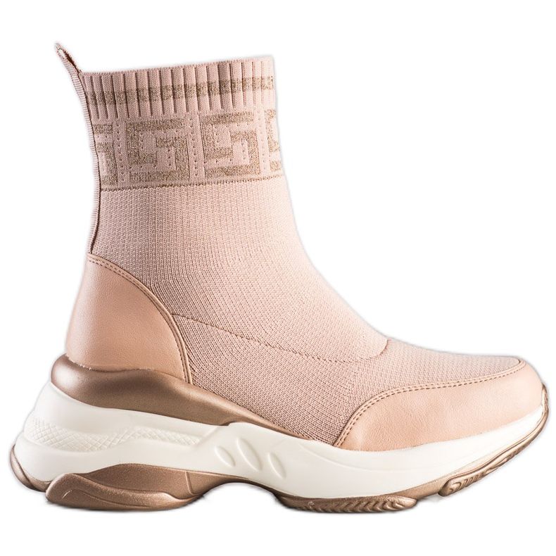 SHELOVET Powder Boots On The Platform pink