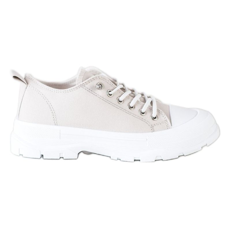 Sabatina Fashionable Sneakers On The Platform beige